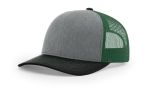 Richardson 112 Wholesale Heather Grey/Dark Green/Black Hat
