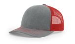 Richardson 112 Wholesale Heather Grey/Red Hat