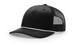Richardson 112FPR Black White Trucker Mesh Hat