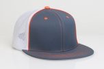 4D5 Trucker Mesh Flat Bill Hat by Pacific Headwear with 3D Team Letter Embroidery FREE SHIPPING