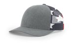 112PM Heather Grey Stars Stripes