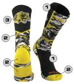 Custom Woodland Camo Socks by TCK FREE SHIPPING