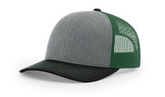 Richardson 112 Wholesale Heather Grey/Dark Green/Black Hat