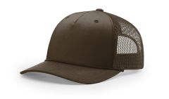 Richardson 112FPR Brown/Brown Five Panel Trucker Mesh Hat With Rope FREE SHIPPING