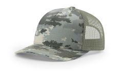 Richardson 112PFP Digital Camo/Light Green Trucker Mesh Hat