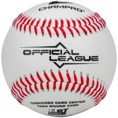 CHAMPRO OFFICIAL LEAGUE - DOUBLE CUSHION CORK CORE - FULL GRAIN LEATHER COVER CBB-300 1(dozen)