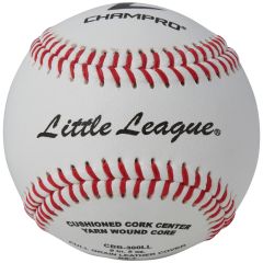 CHAMPRO LITTLE LEAGUE® - DOUBLE CUSHION CORK CORE - FULL GRAIN LEATHER COVER CBB-300LL 1-(Dozen)