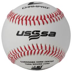 CHAMPRO USSSA APPROVED BASEBALL - FULL GRAIN LEATHER COVER CBB-300US 1(dozen)