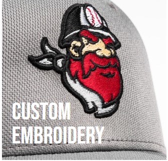 The best embroidery in the business on the highest-quality caps. Rep your brand, team, or business on a cap people won't want to take off. Send us your artwork and let us turn your cap dreams into reality! All embroidery orders are completed in two weeks from Final Proof approval - the fastest turnaround available anywhere. MOQ: 12 Pieces Standard Turn: 2 Weeks Location: Front Panel (Centered or Offset), Side and Back Best For: Team logos and brand designs with moderate level of detail, looking for a classic look Sizing: Variable depending on location and cap style.
