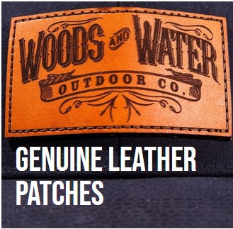 Genuine Leather Patches Leather Patches lend a rustic, artisanal look to your cap design This year's hottest deco trend, genuine leather patches offer a high-quality, artisanal look for your cap. Laser-etching provides sharp lines on one of three leather colors for a variety of styles. Genuine leather colors (pictured) include: Natural (High-Contrast Design) English Tan (Medium Contrast Design) Black (Tone-on-Tone Minimal Contrast Design) MOQ: 24 Pieces Standard Turn: 3 Weeks from Final Proof Approval Location: Front Panel (Centered or Offset) Best For: Bold, one-color designs Sizing: Max = (H+W)/2 < 2.5" Ask your CSR about our Patch Fulfillment Program!