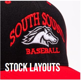 1) Choose the layout that best represents your team 2) (Optional) Replace design element with a Stock Icon of your choice 3) Personalize with your colors and text MOQ: 12 Pieces Standard Turn: 2 weeks Location: Front Panel Best For: Quick-turn team caps, booster and fan caps, and caps for your small business Sizing: Variable depending on cap style and layout