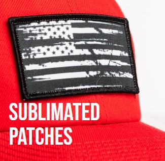Sublimated Patches Sublimated patches offer an exact translation of your design onto your cap. Sublimated Patches are digitally printed for a photorealistic representation of your design. If you've been struggling to get those last details and colors to come through with embroidery or a woven patch, sublimation is your new best option. MOQ: 48 pieces Standard Turn: 4 Weeks from Final Proof Approval Location: Front Panel Best For: Photorealistic images and graphics Sizing: Max Height: 2.5"H | Max Width: 4.5"
