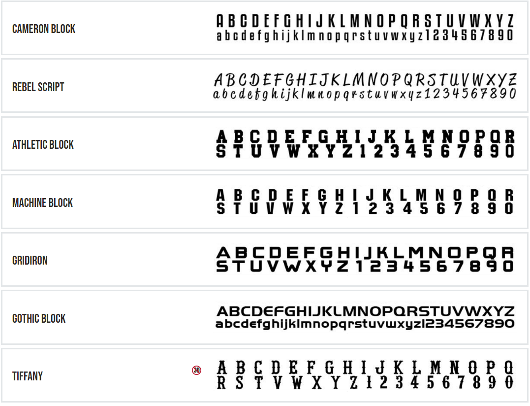 Wording Font by Pacific Headwear