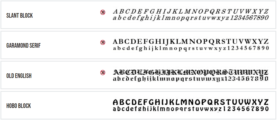 Wording Font by Pacific Headwear